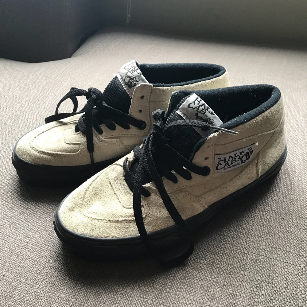 Vans white suede Half Cab skate shoes